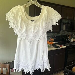 Cute white shirt teen large